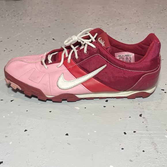 Vintage Y2k Nike Running / Perforated Track Shoes Women’s Size 12 Pink Burgundy - Picture 5 of 9